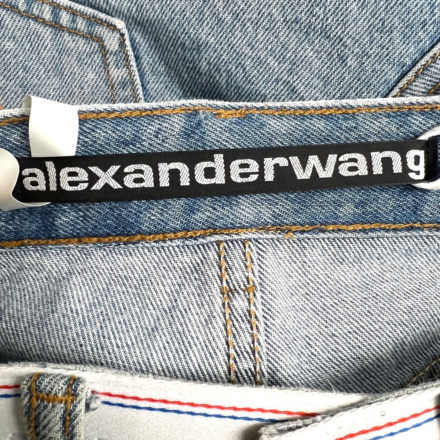 Alexander Wang Alexander Wang Bite Series Embroidered Logo Denim Shorts Size 24" / US 00 / IT 34 - 5 Thumbnail
