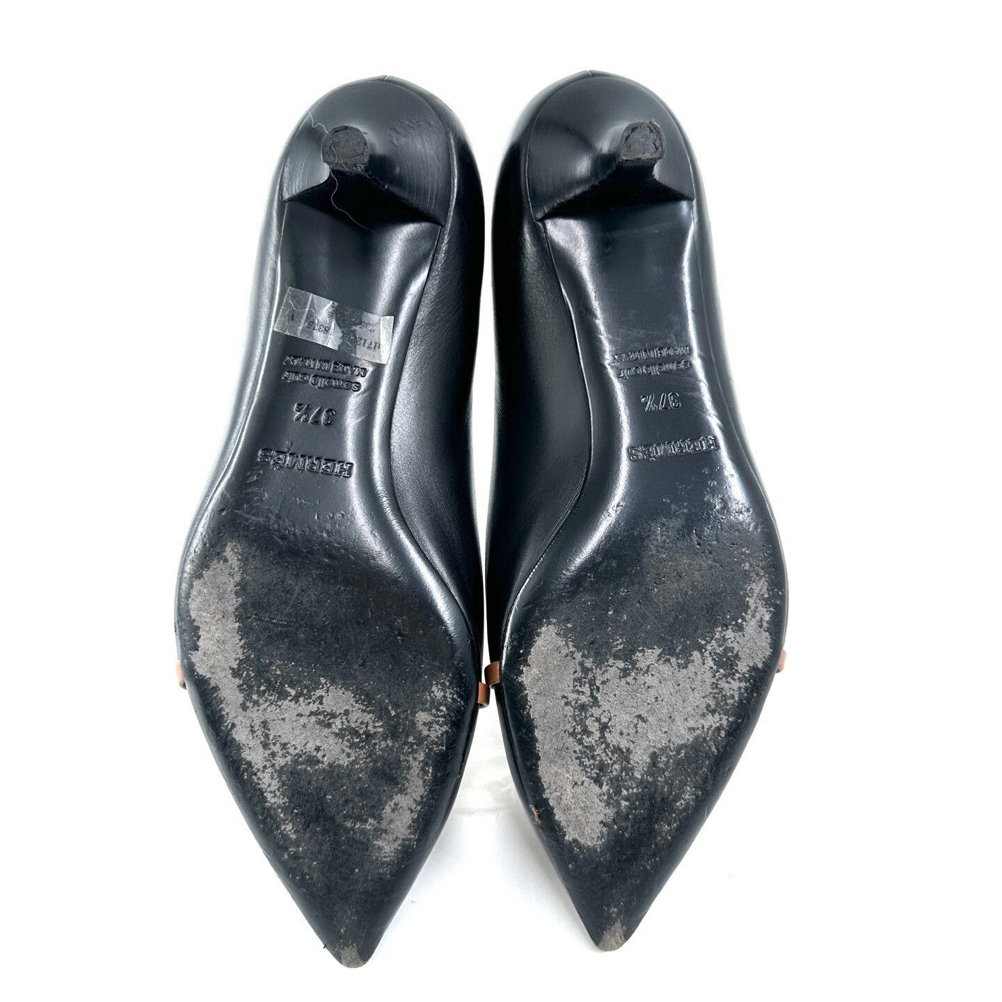 Hermes Hermes Black H-buckle Pointed Toe Heels Size US 6.5 / IT 36.5 - 5 Thumbnail