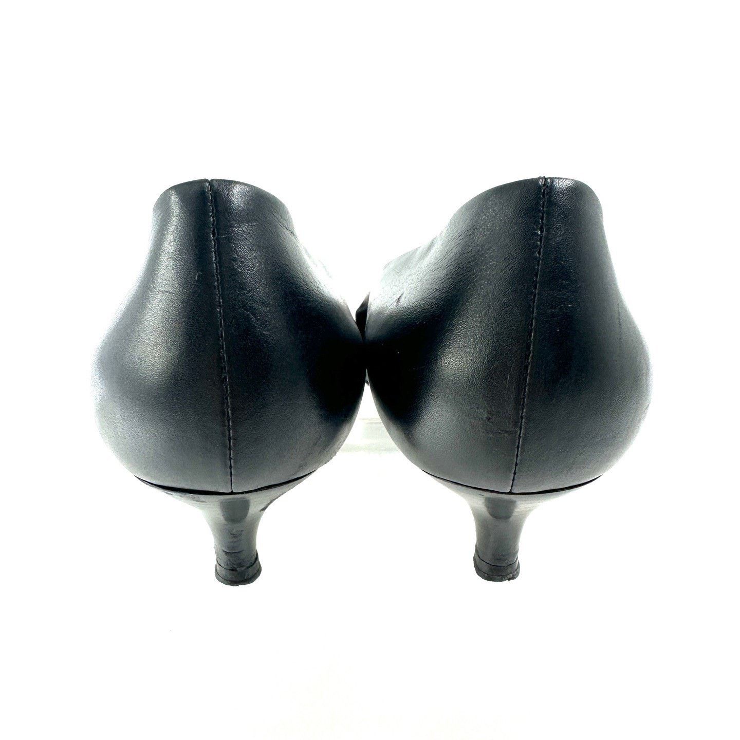 Hermes Hermes Black H-buckle Pointed Toe Heels Size US 6.5 / IT 36.5 - 3 Thumbnail