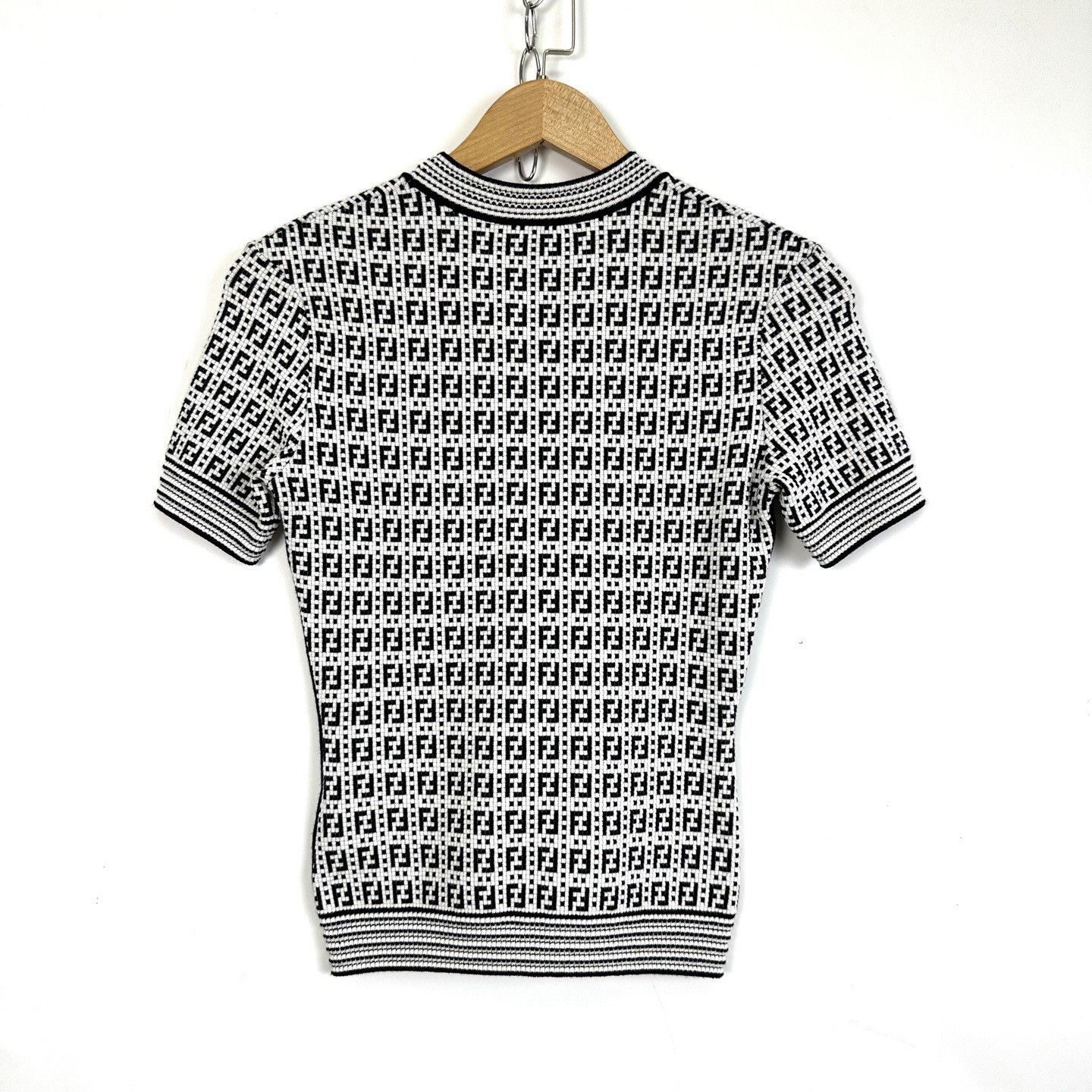 Fendi Fendi Double F Logo Knit Short-Sleeve Size S / US 4 / IT 40 - 2 Thumbnail
