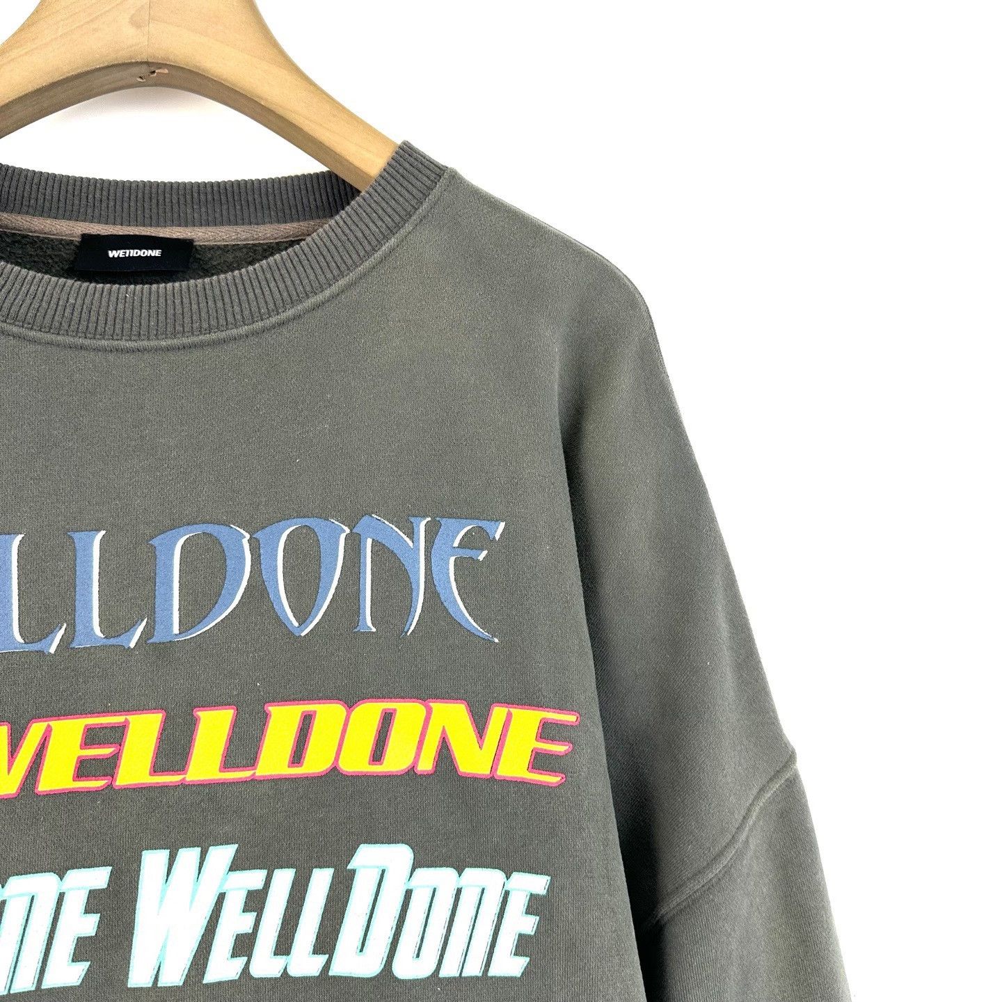 WE11DONE Welldone Letter Barrage Logo Sweatshirt Size US S / EU 44-46 / 1 - 4 Thumbnail