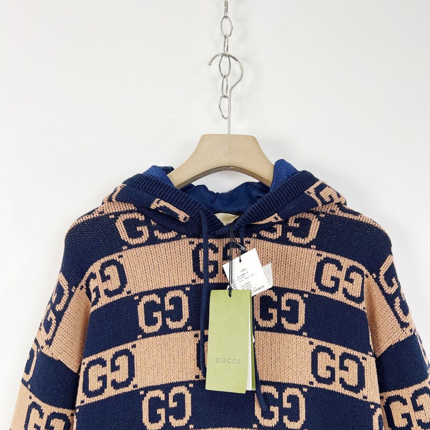 Gucci Gucci Logo Jacquard Hooded Sweater Size US S / EU 44-46 / 1 - 3 Thumbnail