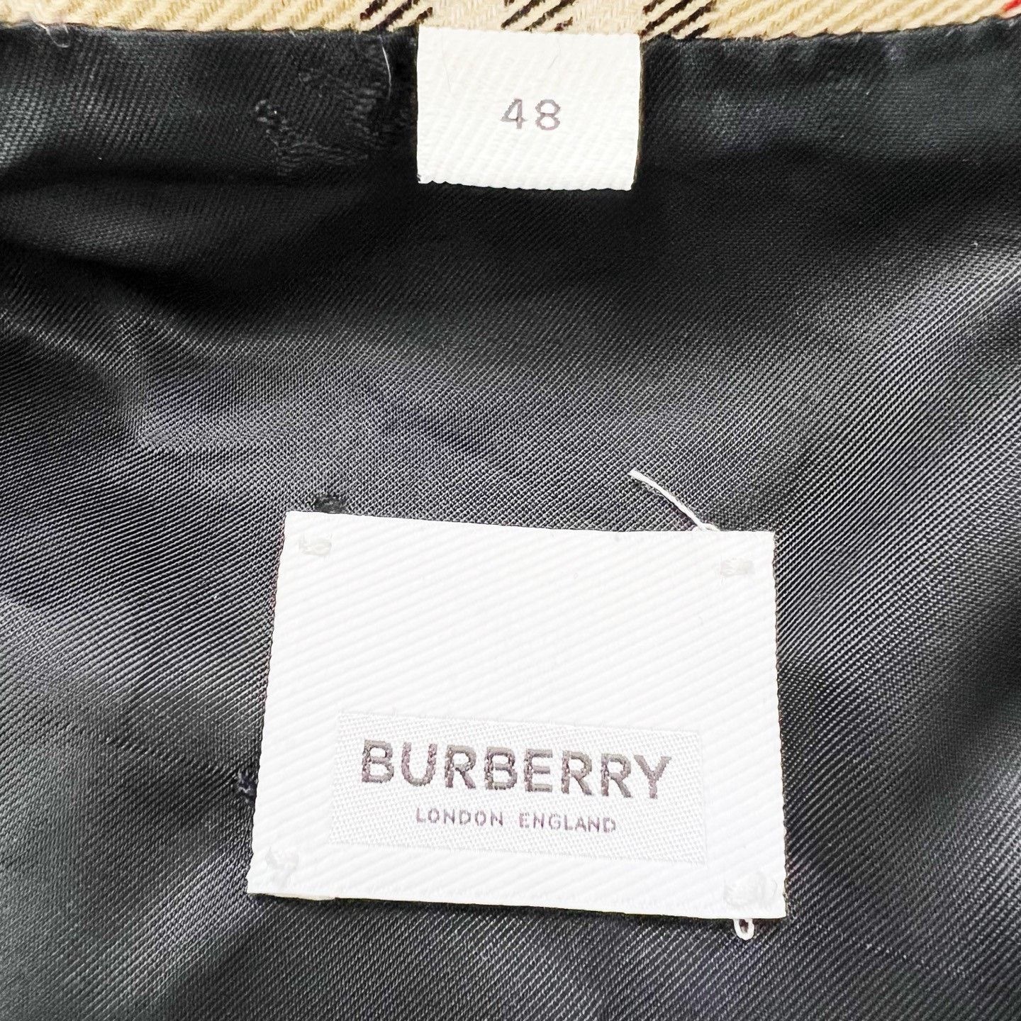 Burberry Burberry Classic Check Embroidered Wool Coat Size US M / EU 48-50 / 2 - 7 Thumbnail