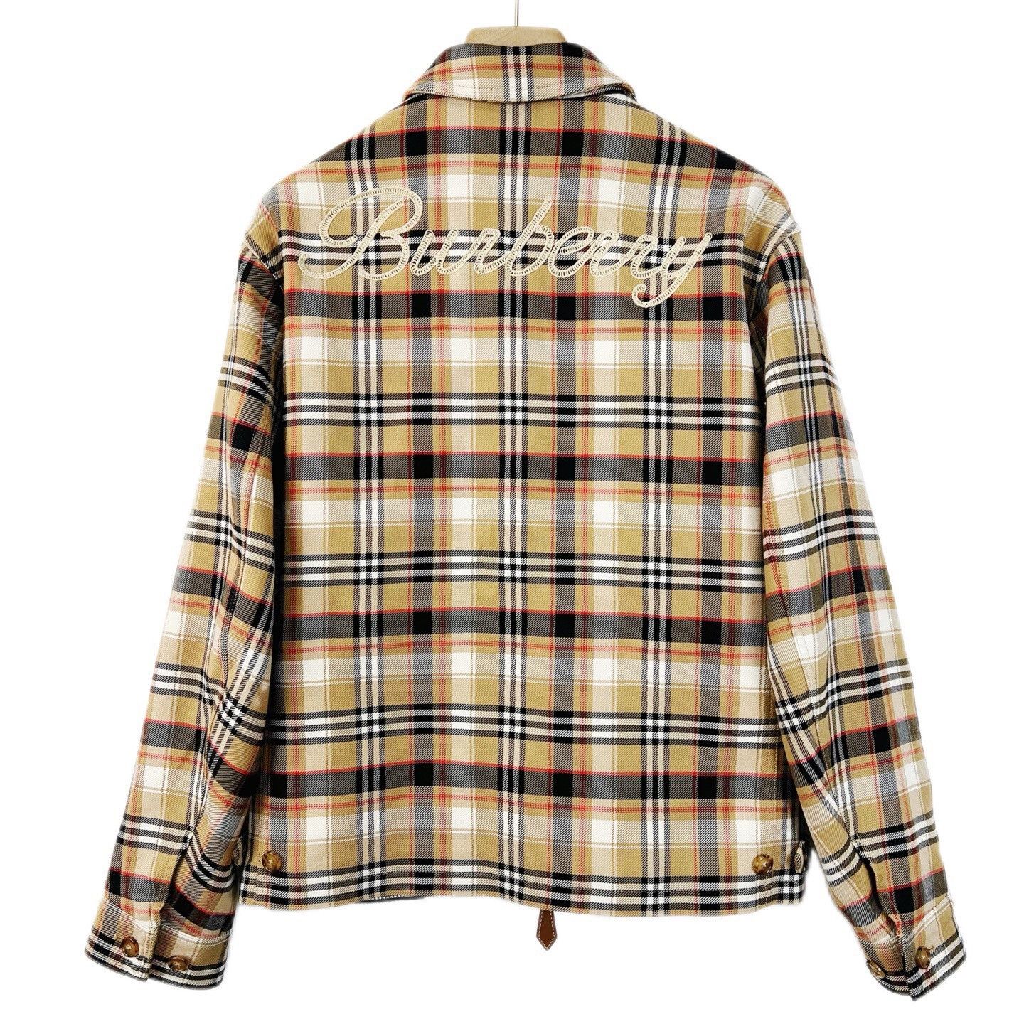 Burberry Burberry Classic Check Embroidered Wool Coat Size US M / EU 48-50 / 2 - 2 Thumbnail