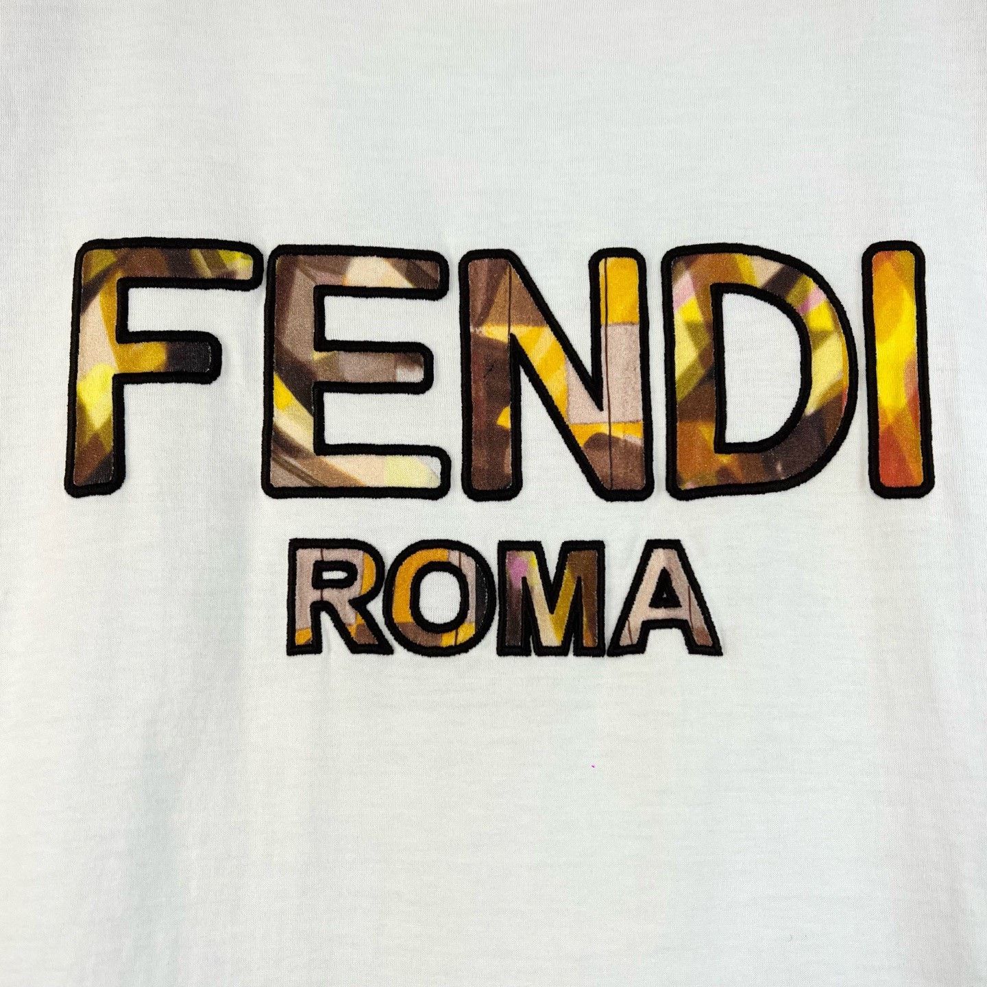 Fendi Fendi White Letter Embroidery Short-Sleeve T-Shirt Size S / US 4 / IT 40 - 5 Thumbnail