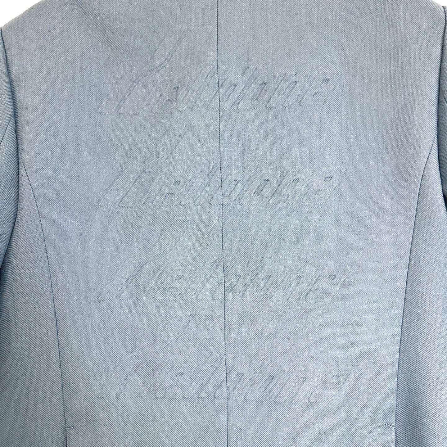 WE11DONE We11done Blue Embossed Logo Lapel Blazer Size XS / US 0-2 / IT 36-38 - 8 Thumbnail