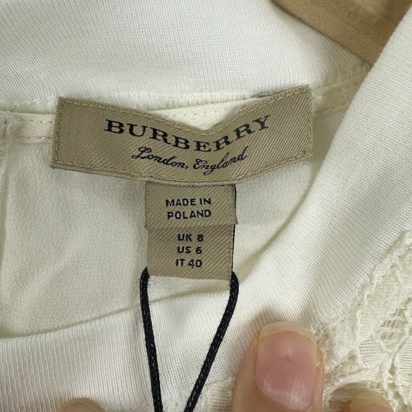 Burberry Burberry Lace Silk Logo Two-Piece Dress Size XS / US 0-2 / IT 36-38 - 5 Thumbnail