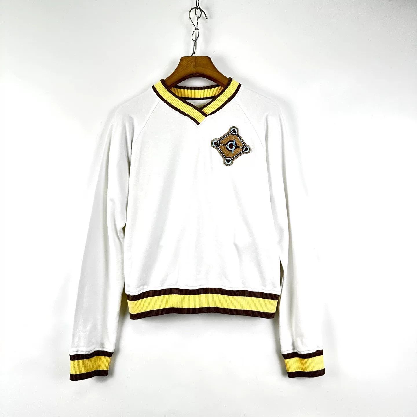 Hermes Hermes Women's V-Neck Embroidered Sweatshirt Size S / US 4 / IT 40 - 2 Thumbnail