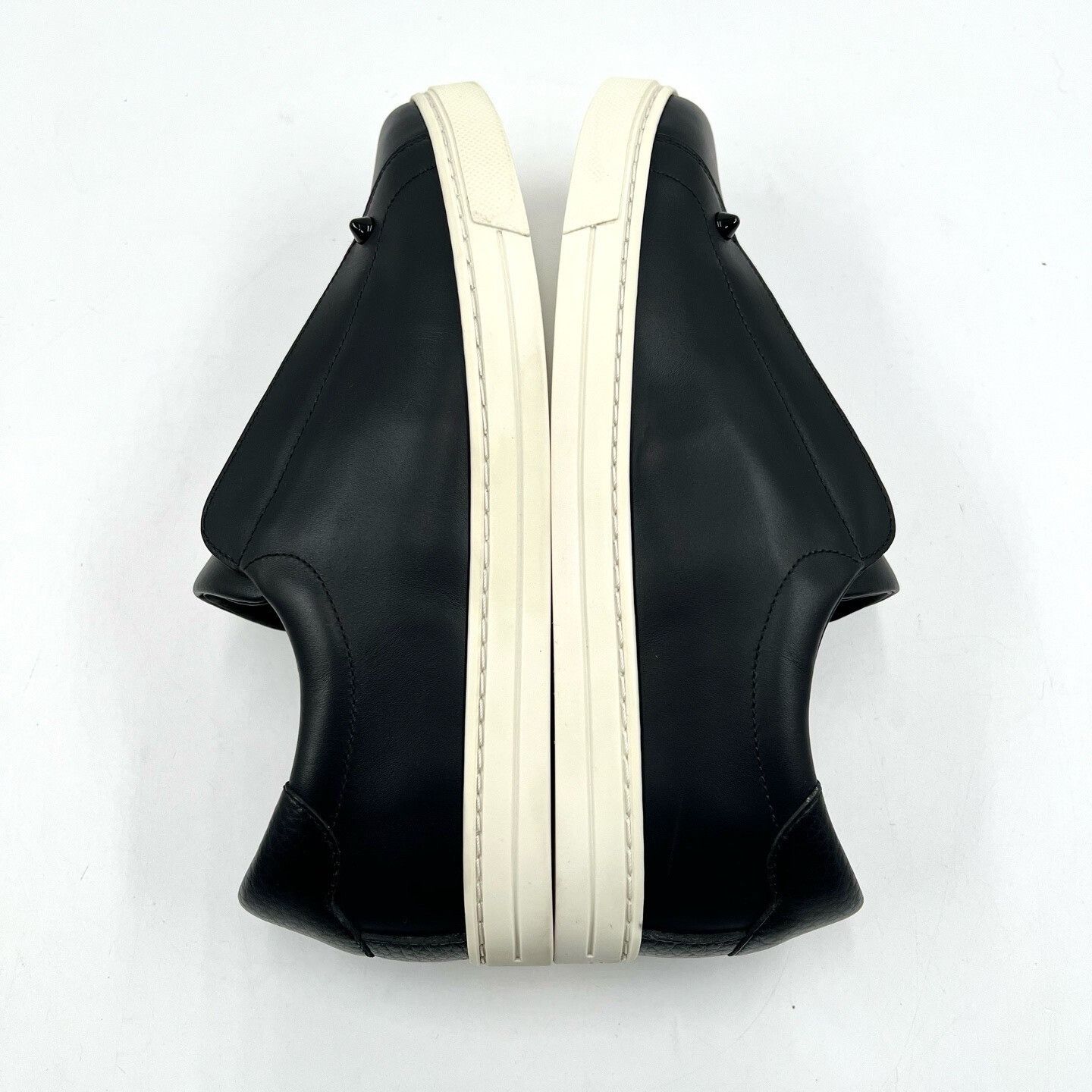 Fendi Fendi Black Leather Slip-On Low-Top Shoes Size US 6.5 / IT 36.5 - 6 Thumbnail