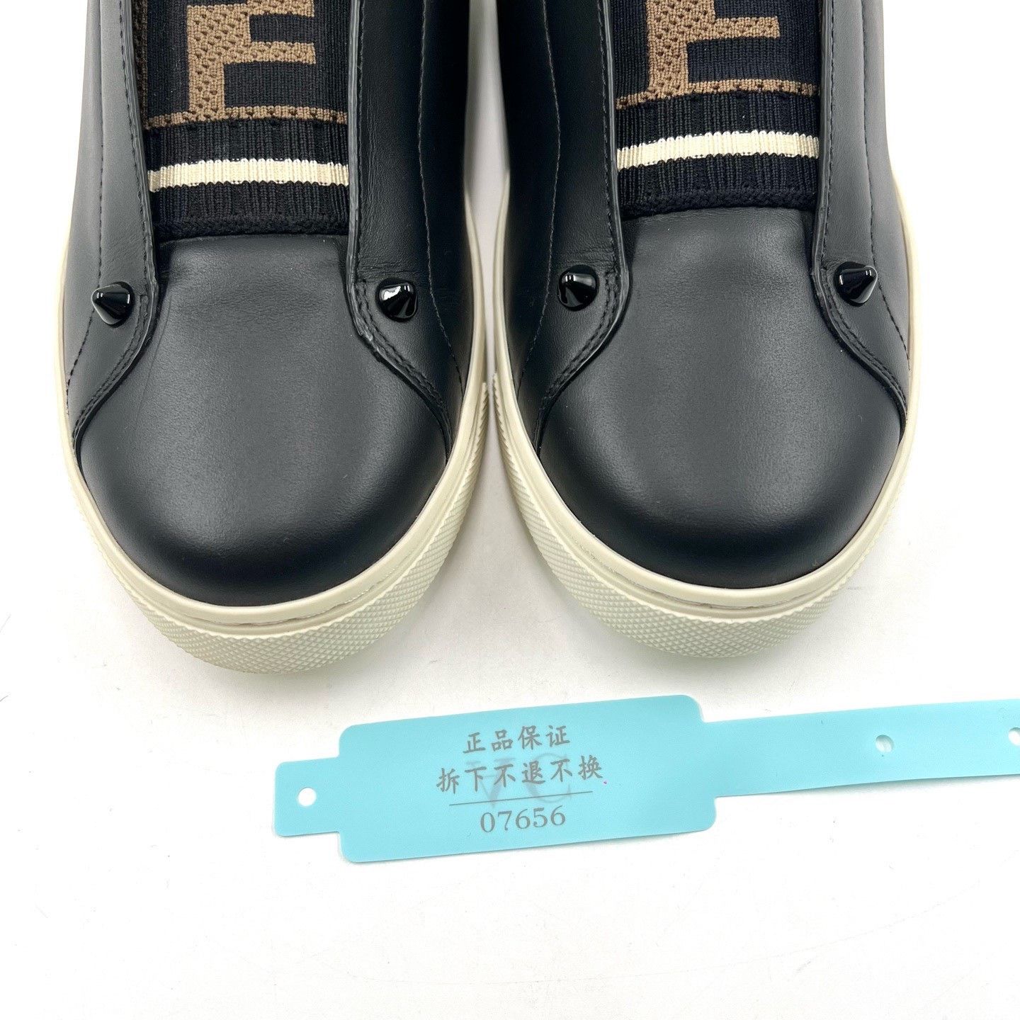 Fendi Fendi Black Leather Slip-On Low-Top Shoes Size US 6.5 / IT 36.5 - 9 Thumbnail