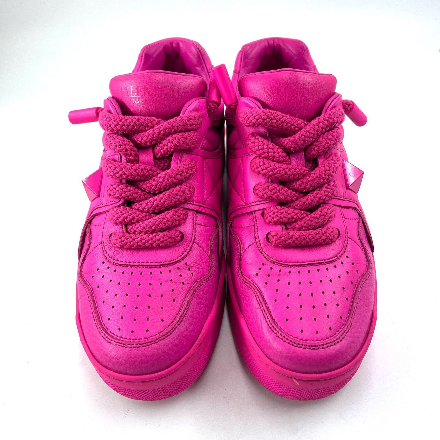 Valentino Valentino One Stud Pink Platform Sneakers Size US 9.5 / IT 39.5 - 2 Thumbnail