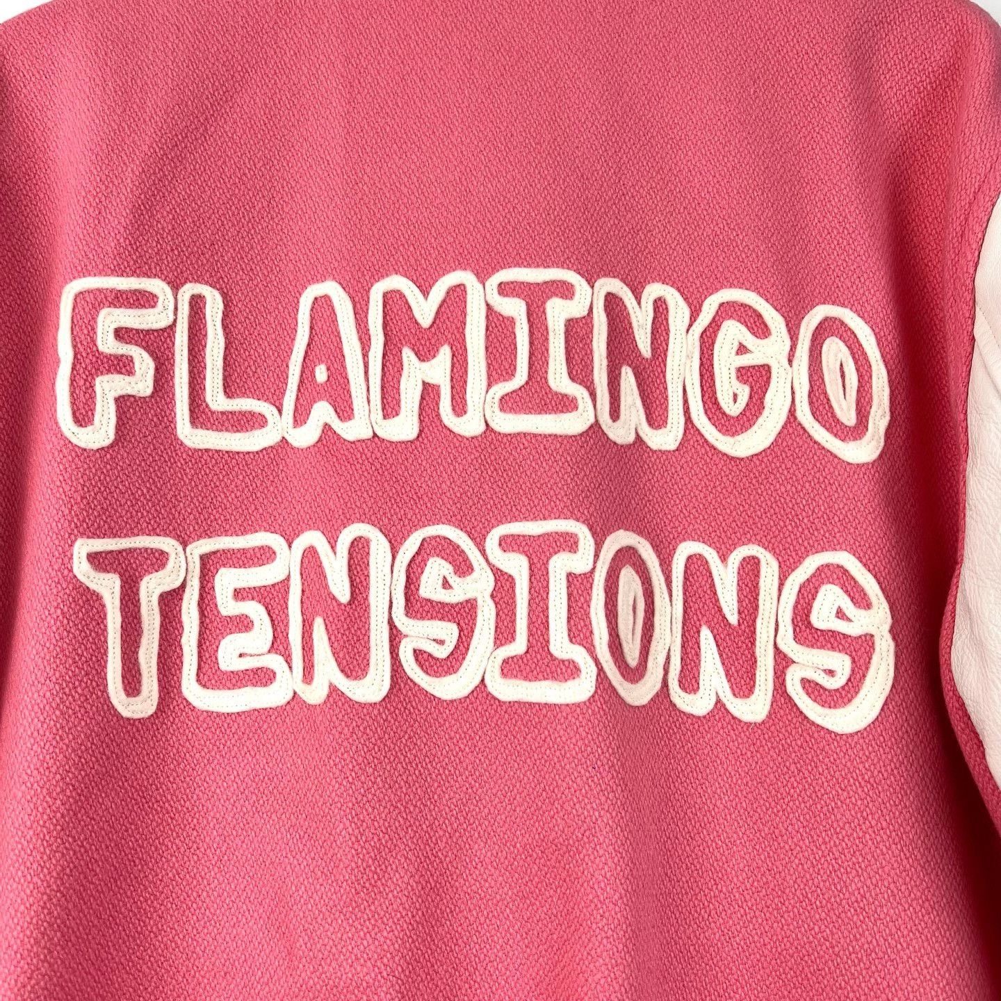 Celine Celine Pink White Leather Baseball Jacket Size XL / US 12-14 / IT 48-50 - 8 Thumbnail