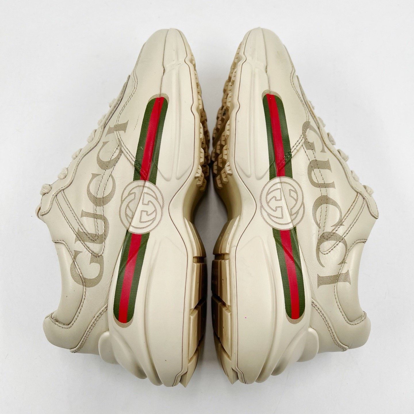 Gucci Gucci Rhyton Double G Print Low-Top Sneakers Size US 4 / IT 34 - 5 Thumbnail