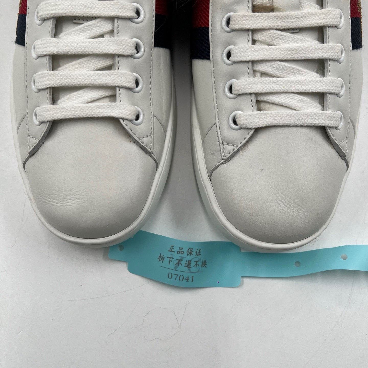 Gucci Gucci Ace White Leather Sneakers Size US 8 / EU 41 - 8 Thumbnail