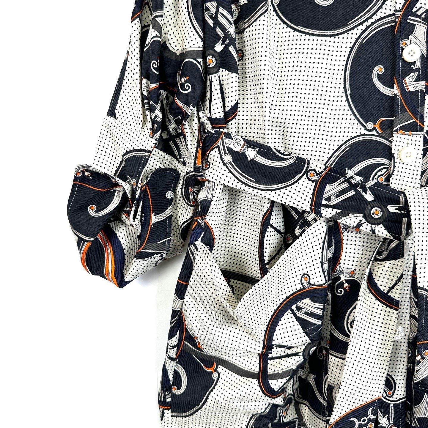Hermes Hermes Women's Carriage Print Silk Dress Size S / US 4 / IT 40 - 5 Thumbnail