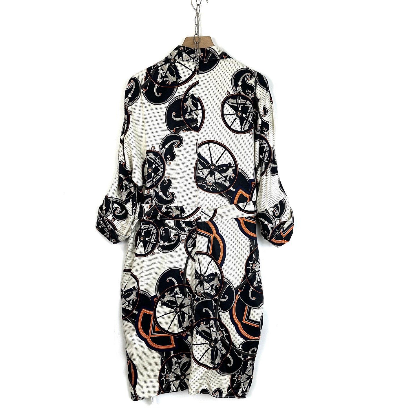 Hermes Hermes Women's Carriage Print Silk Dress Size S / US 4 / IT 40 - 2 Thumbnail