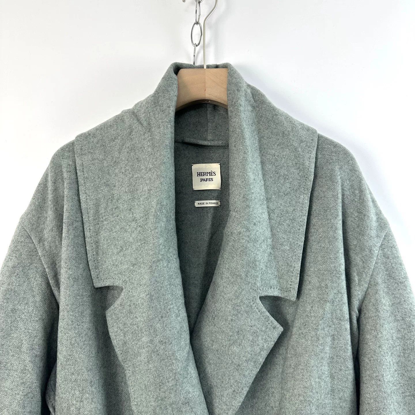 Hermes Hermes Women's Gray Long Cashmere Coat Size M / US 6-8 / IT 42-44 - 3 Thumbnail