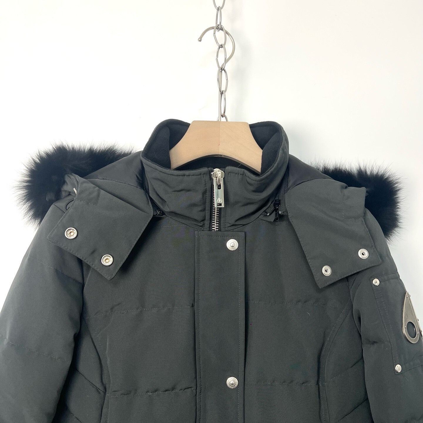 Moose Knuckles Moose Knuckles Black Long Fur Collar Down Jacket Size US M / EU 48-50 / 2 - 3 Thumbnail
