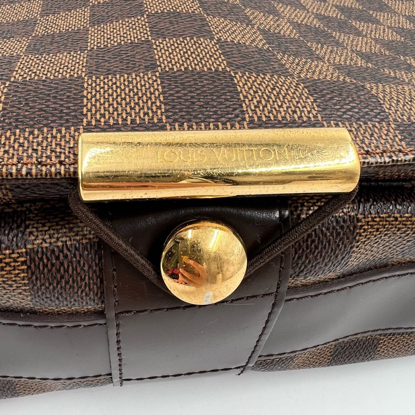Louis Vuitton LV Men's Brown Checkered Flap Crossbody Briefcase Size ONE SIZE - 7 Thumbnail