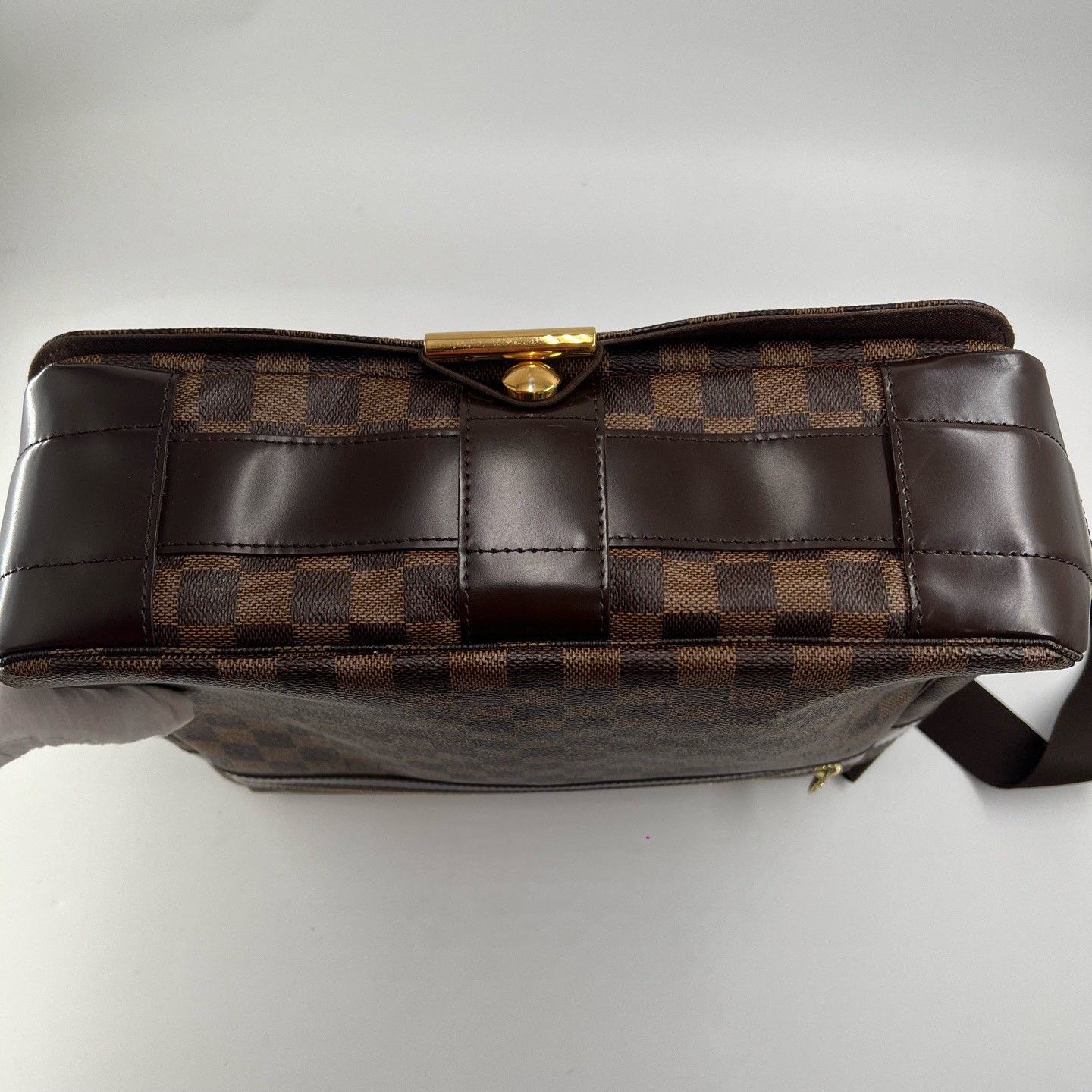 Louis Vuitton LV Men's Brown Checkered Flap Crossbody Briefcase Size ONE SIZE - 4 Thumbnail
