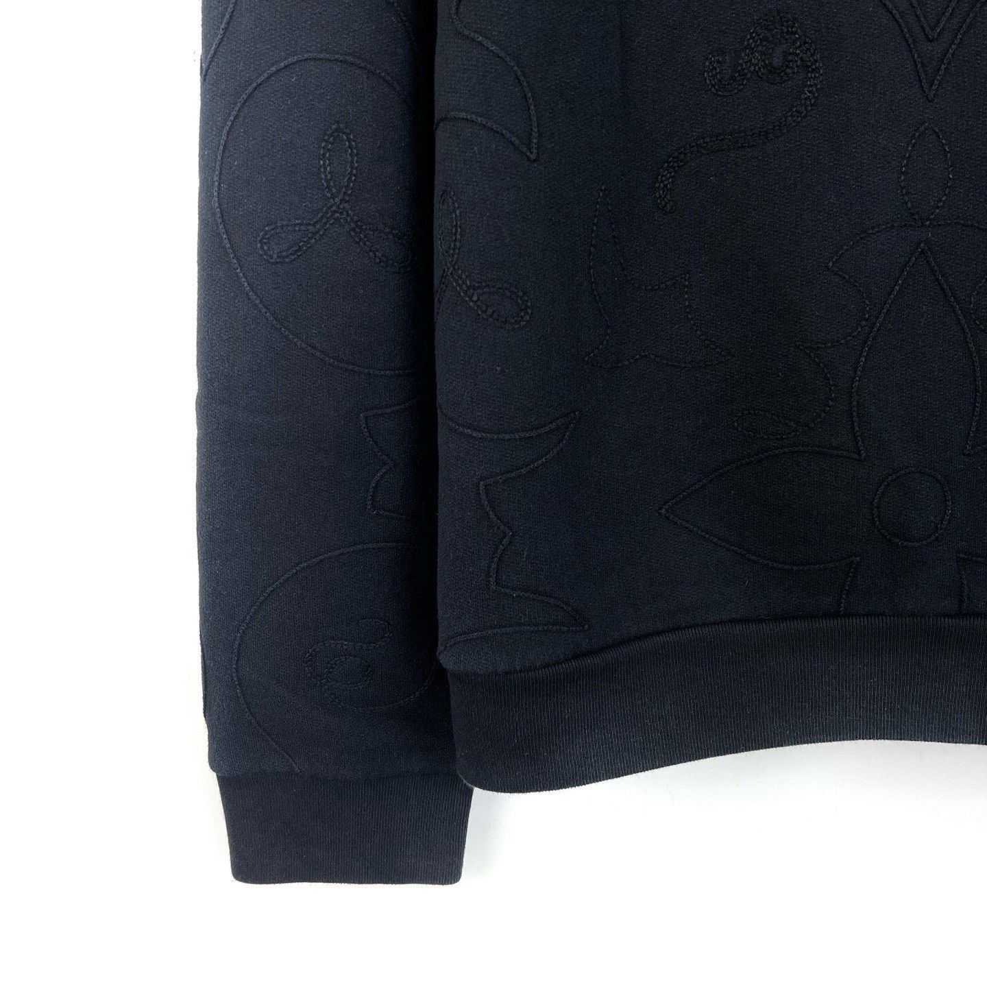 Louis Vuitton Louis Vuitton Black Monogram Knit Sweater Size US L / EU 52-54 / 3 - 5 Thumbnail