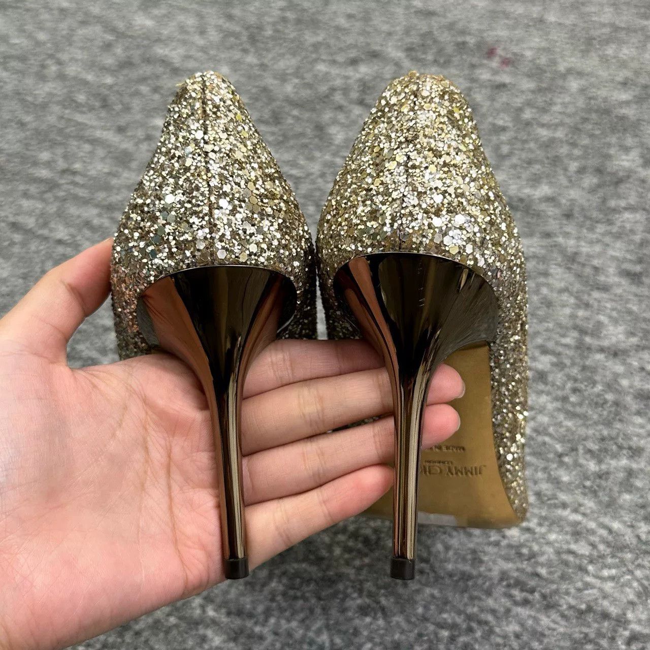 Jimmy Choo Jimmy Choo Champagne Sequin Heels 37 Size US 6 / IT 36 - 5 Thumbnail