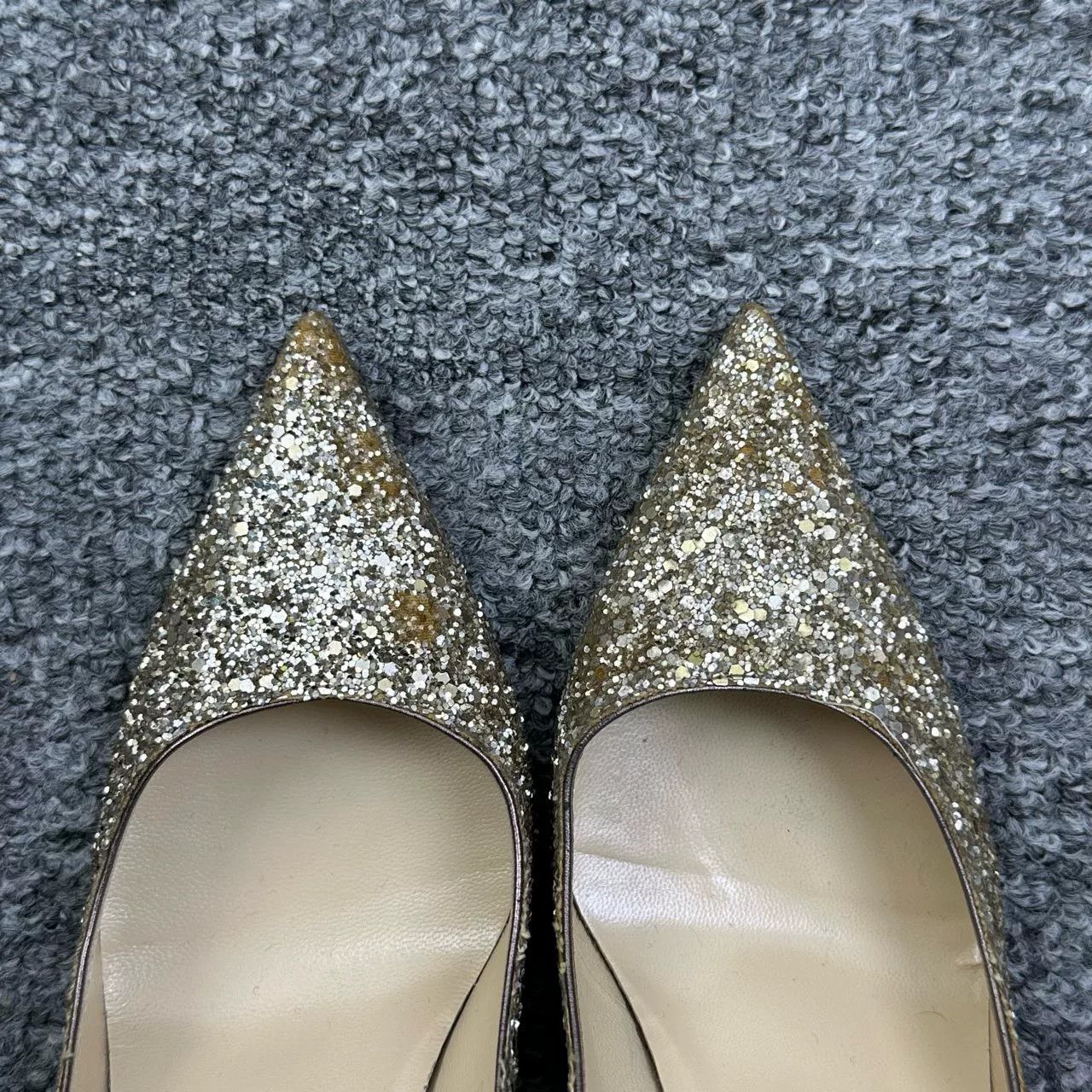 Jimmy Choo Jimmy Choo Champagne Sequin Heels 37 Size US 6 / IT 36 - 3 Thumbnail
