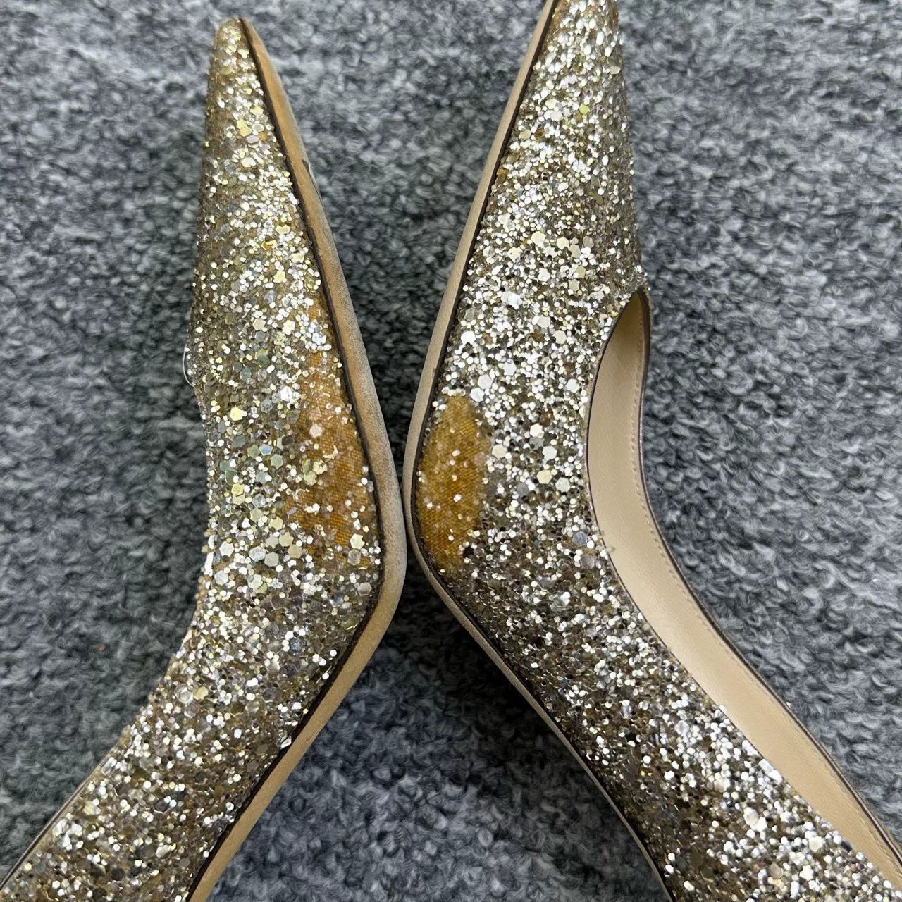 Jimmy Choo Jimmy Choo Champagne Sequin Heels 37 Size US 6 / IT 36 - 6 Thumbnail
