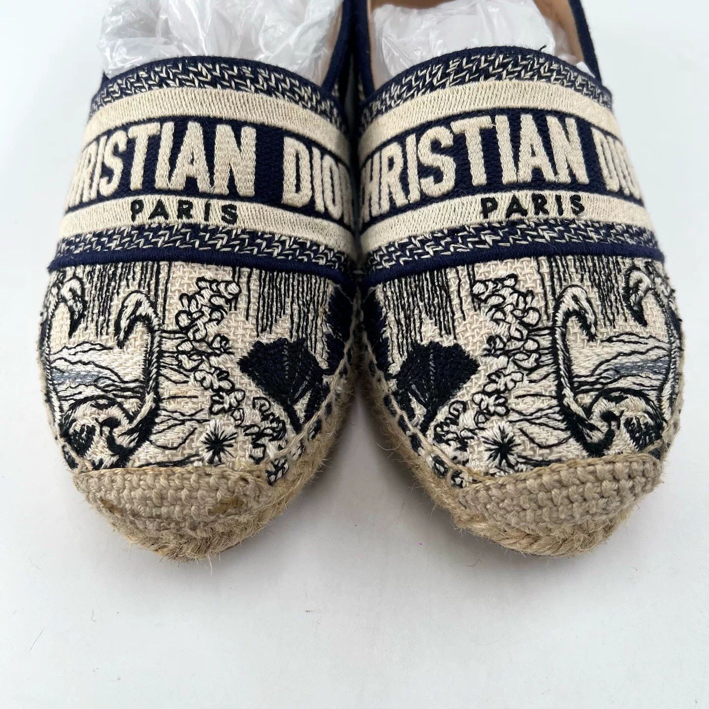 Dior Dior Swan Embroidery Logo Espadrilles Size US 4 / IT 34 - 8 Thumbnail