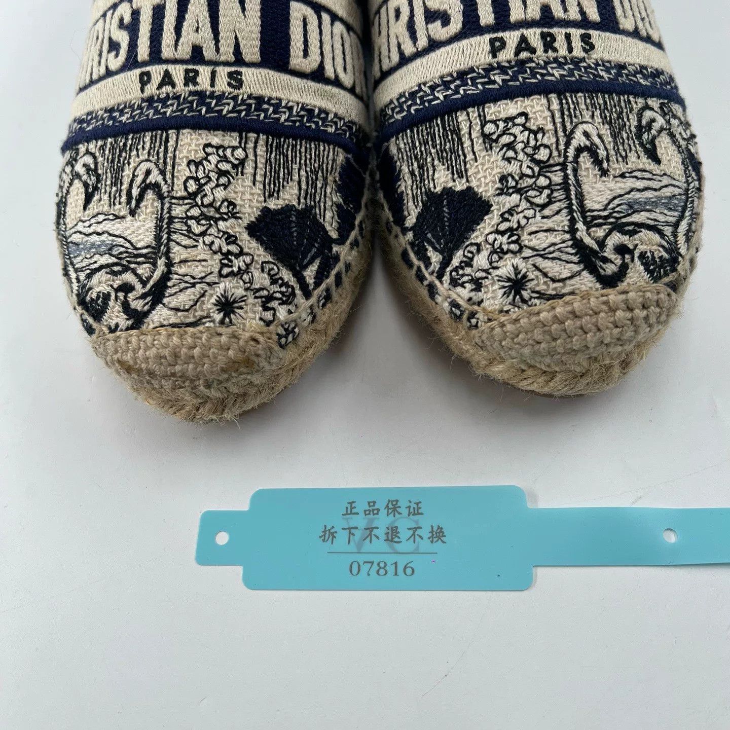 Dior Dior Swan Embroidery Logo Espadrilles Size US 4 / IT 34 - 9 Thumbnail