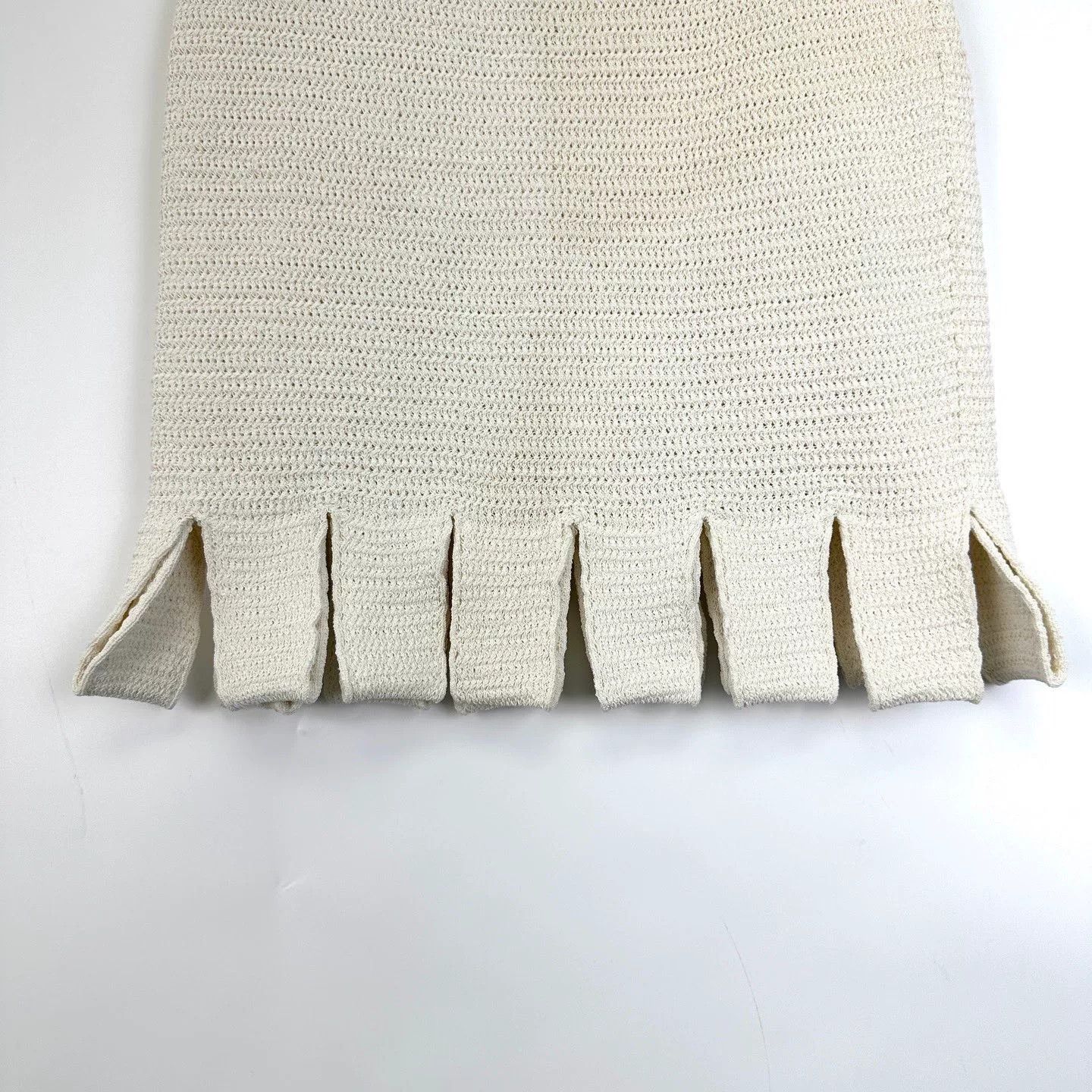 Bottega Veneta Bottega Venetta Beige Knit Pencil Skirt Size 34" / US 12 / IT 48 - 6 Thumbnail