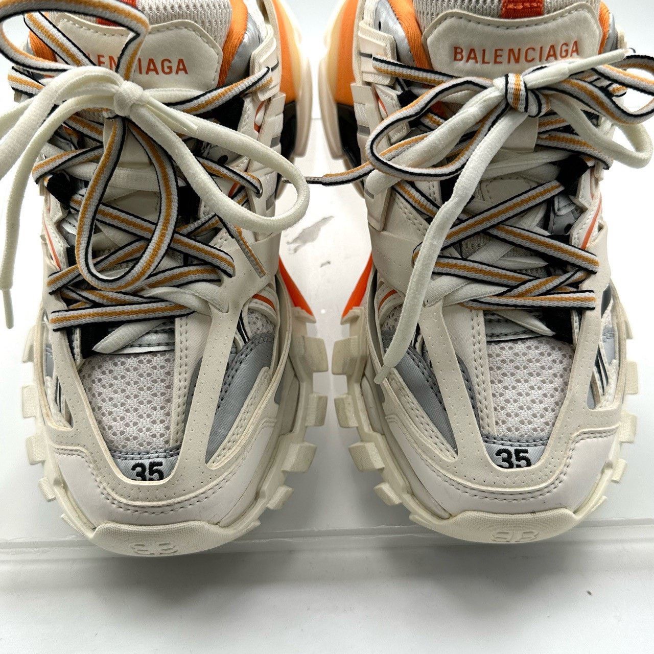 Balenciaga Balenciaga Track1.0 White Orange Sneakers Size US 4 / IT 34 - 7 Thumbnail