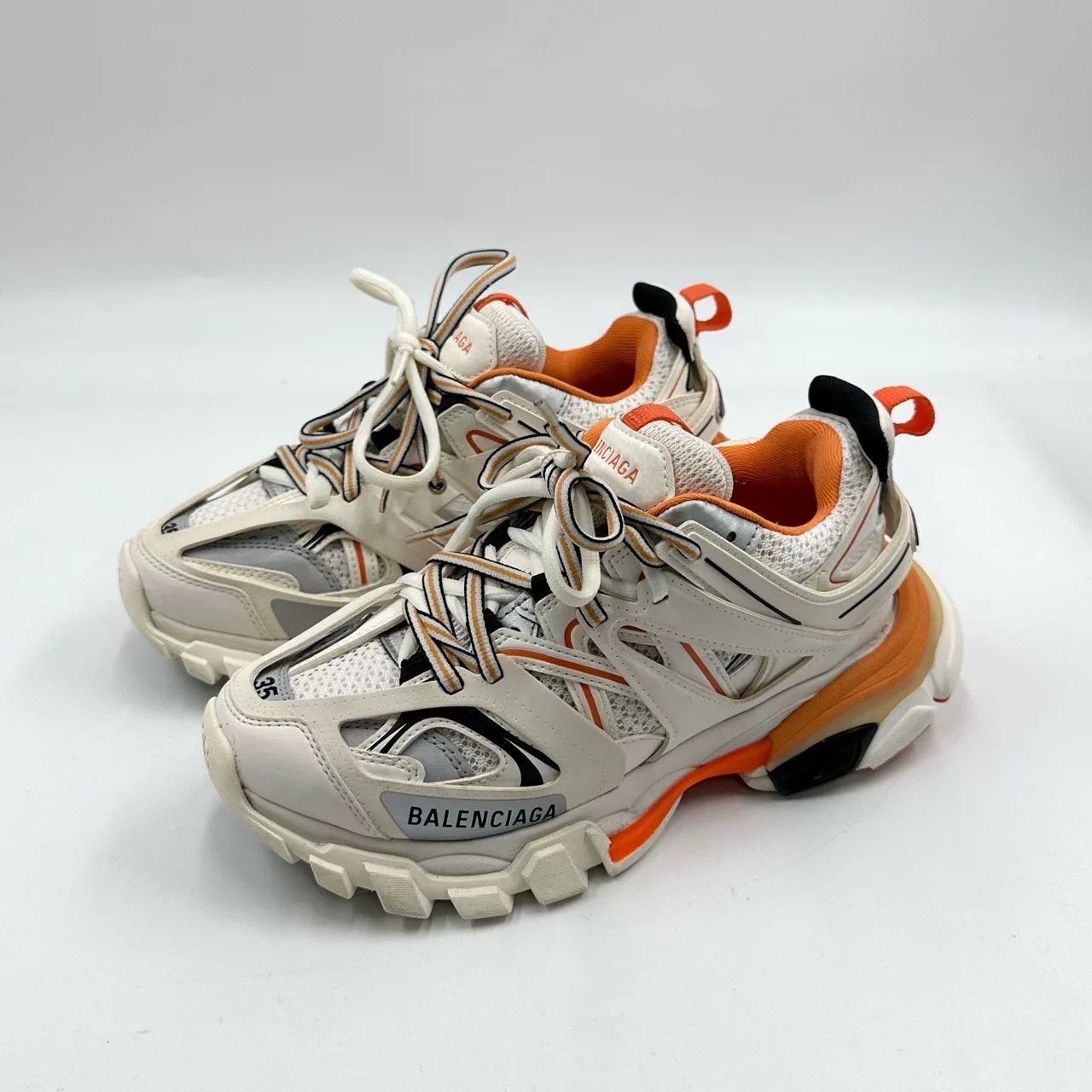 Balenciaga Balenciaga Track1.0 White Orange Sneakers Size US 4 / IT 34 - 2 Thumbnail