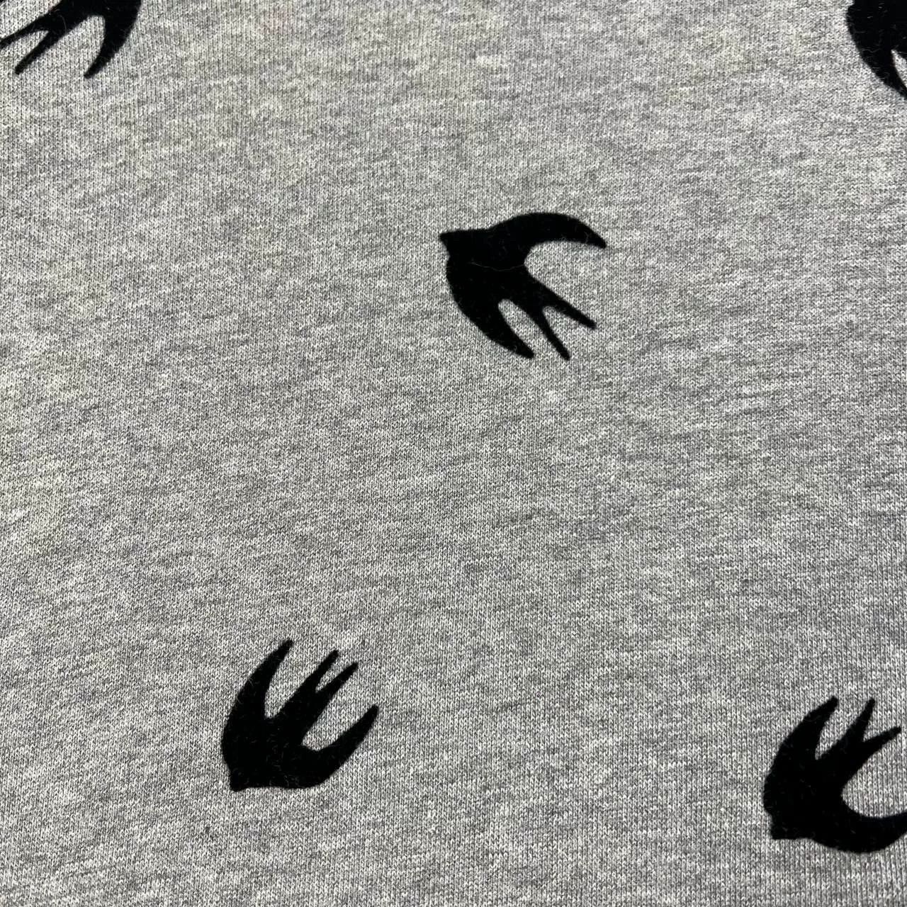 Alexander McQueen Alexander McQueen Gray Swallow Flocked Dress Size XXS / US 00 / IT 34 - 6 Thumbnail