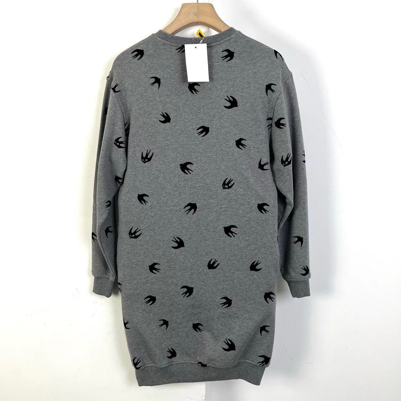 Alexander McQueen Alexander McQueen Gray Swallow Flocked Dress Size XXS / US 00 / IT 34 - 3 Thumbnail