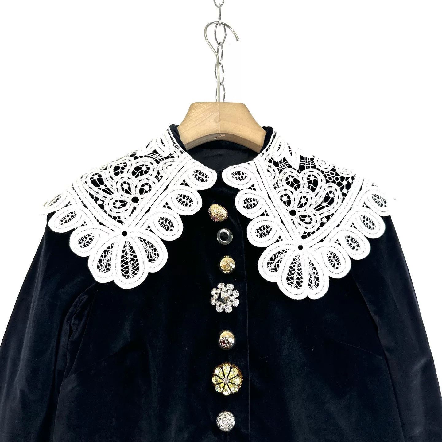 Dolce & Gabbana Dolce&Gabbana Rhinestone Buckle Velvet Dress Size S / US 4 / IT 40 - 3 Thumbnail