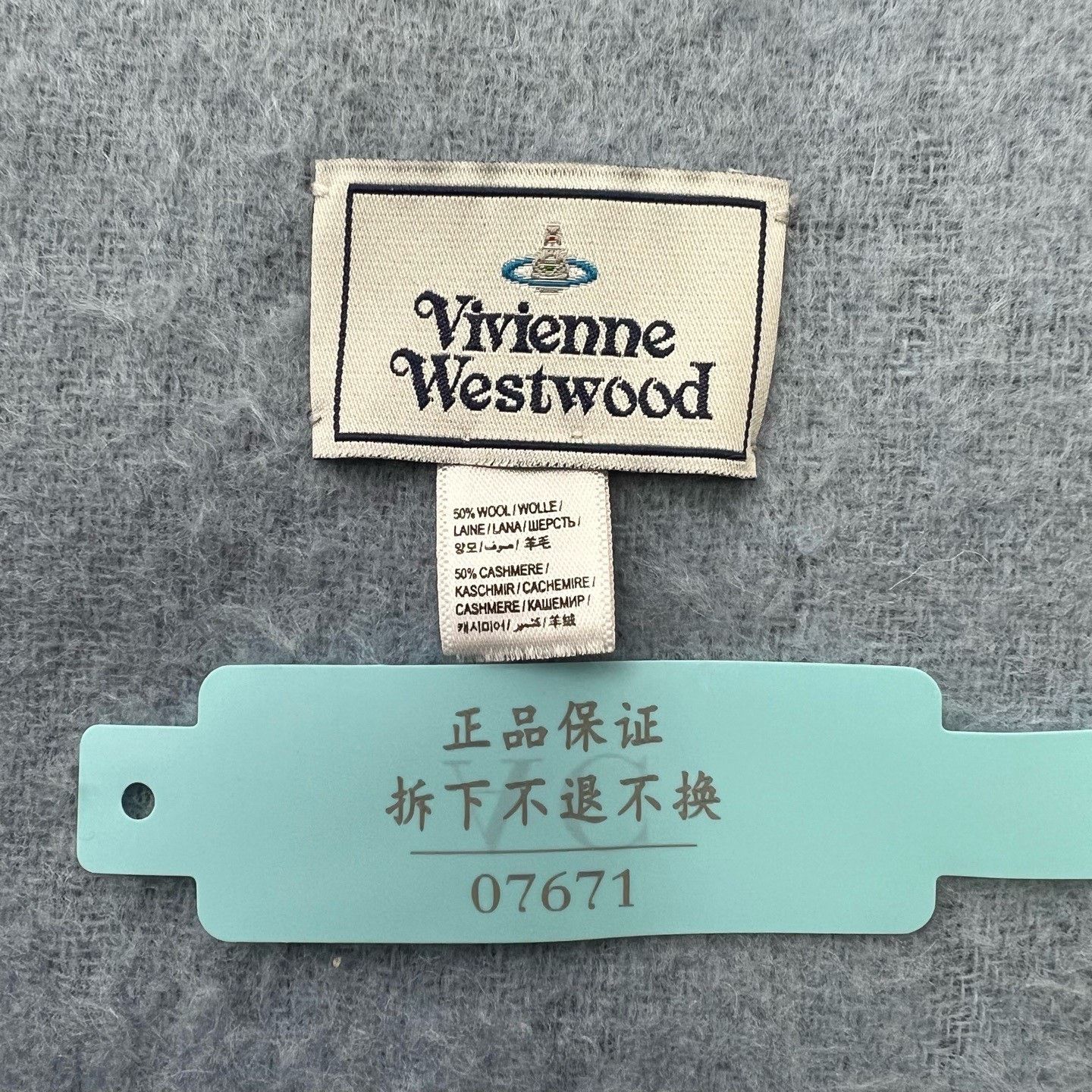 Vivienne Westwood Vivienne Westwood Navy Saturn Embroidery Scarf Size ONE SIZE - 6 Thumbnail