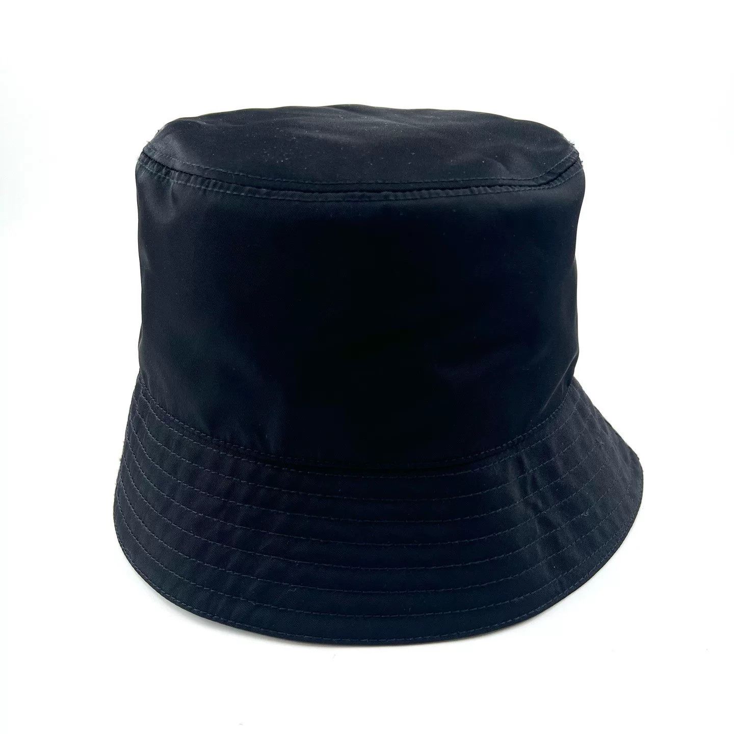 Prada Prada Black Nylon Triangle Logo Bucket Hat Size ONE SIZE - 2 Thumbnail