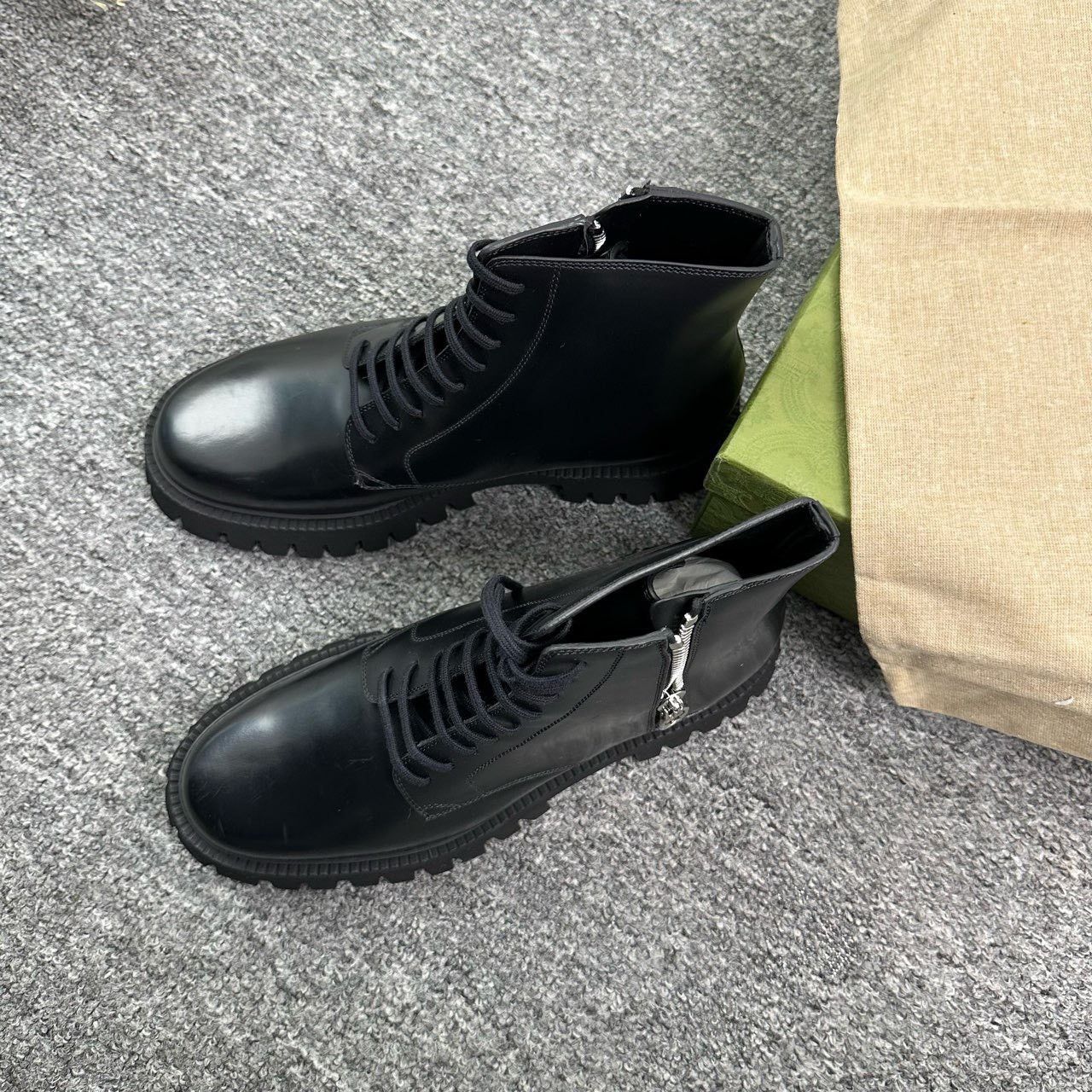 Gucci Gucci Black Platform Martin Boots Size 42.5 Size US 9.5 / EU 42-43 - 2 Thumbnail