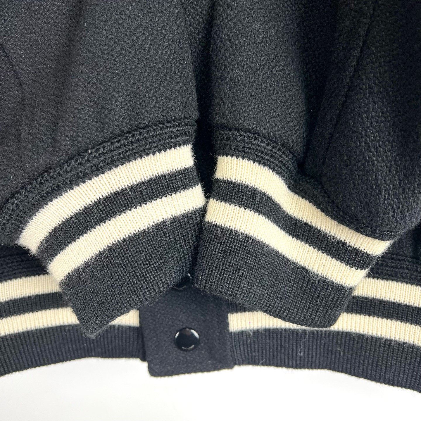 Saint Laurent Paris Saint Laurent Black Striped Leather Patchwork Jacket Size US L / EU 52-54 / 3 - 5 Thumbnail