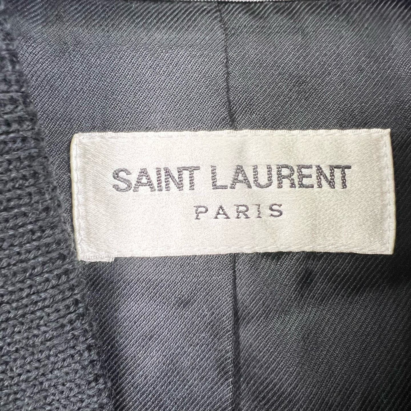 Saint Laurent Paris Saint Laurent Black Striped Leather Patchwork Jacket Size US L / EU 52-54 / 3 - 4 Thumbnail