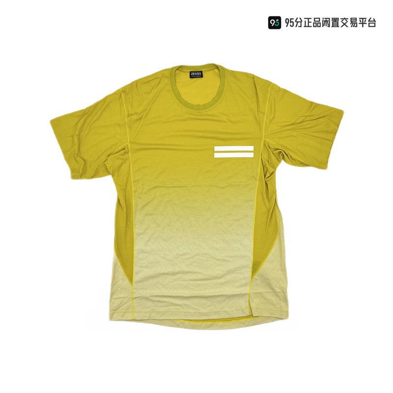 Ermenegildo Zegna Zegna SS23 Men's Gradient Round Neck Short-Sleeve T-Shirt Size US M / EU 48-50 / 2 - 3 Thumbnail