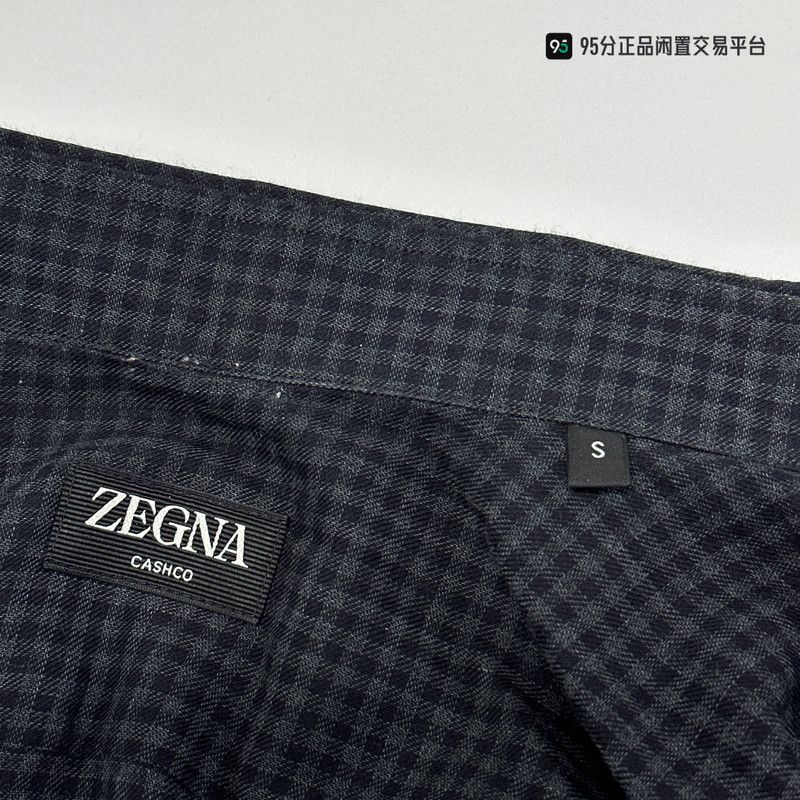 Ermenegildo Zegna Zegna Men's Checkered Long-Sleeve Shirt Size US S / EU 44-46 / 1 - 5 Thumbnail