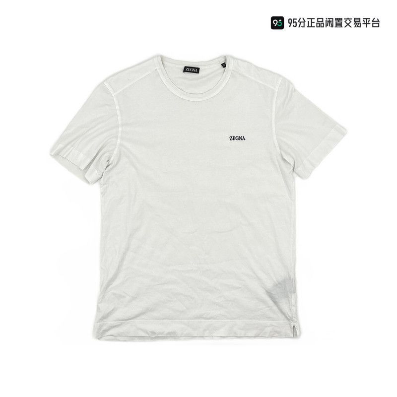 Ermenegildo Zegna Ermenegildo Zegna Embroidered Logo Crew Neck T-Shirt Size US S / EU 44-46 / 1 - 4 Thumbnail