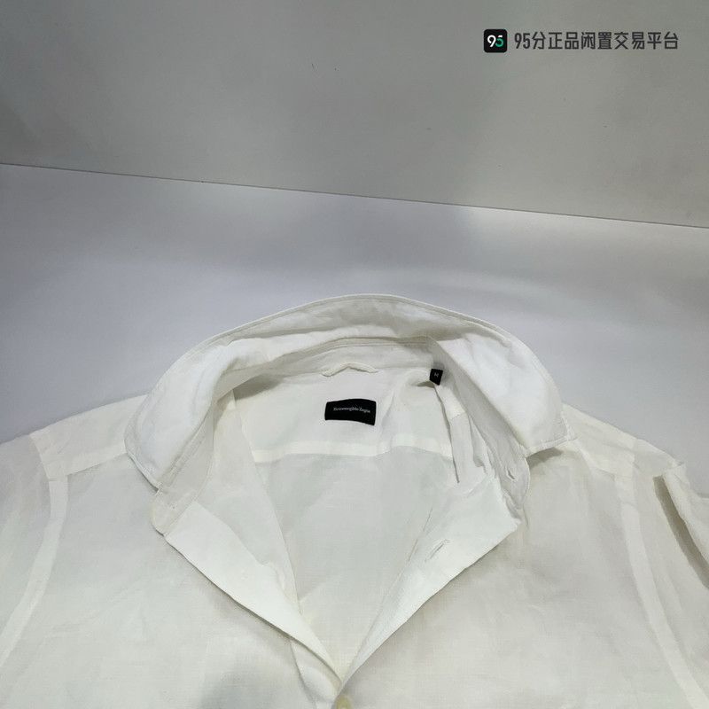 Ermenegildo Zegna Ermenegildo Zegna Solid Short-Sleeve Shirt Size US M / EU 48-50 / 2 - 8 Thumbnail