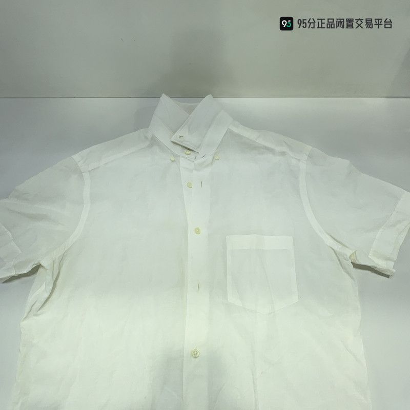 Ermenegildo Zegna Ermenegildo Zegna Solid Short-Sleeve Shirt Size US M / EU 48-50 / 2 - 7 Thumbnail