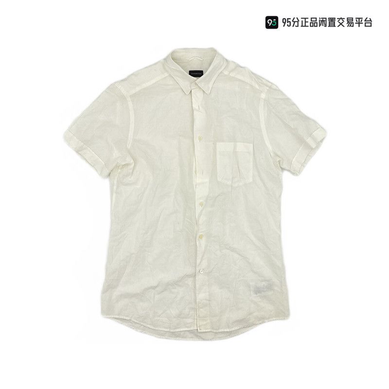 Ermenegildo Zegna Ermenegildo Zegna Solid Short-Sleeve Shirt Size US M / EU 48-50 / 2 - 2 Thumbnail