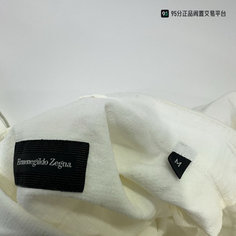 Ermenegildo Zegna Ermenegildo Zegna Solid Short-Sleeve Shirt Size US M / EU 48-50 / 2 - 6 Thumbnail