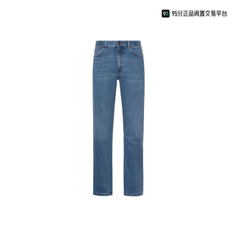 Ermenegildo Zegna Zegna Men's Solid Button Slim-Fit Jeans Size US 30 / EU 46 - 2 Thumbnail