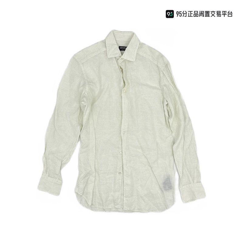 Ermenegildo Zegna Ermenegildo Zegna FW25 Solid Long-Sleeve Lapel Shirt Size US S / EU 44-46 / 1 - 4 Thumbnail